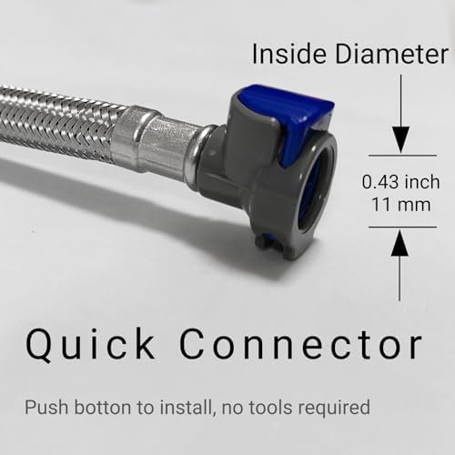 Quick-Connect 12-Inch V-Shape Faucet Hose for Bathroom