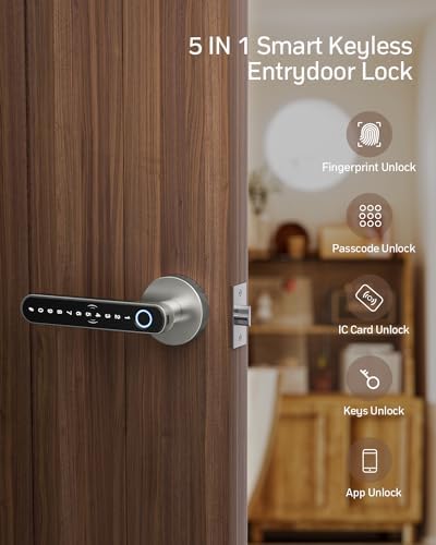 Close the Door with Confidence Smart Door Lock with Fingerprint and Keyless Entry