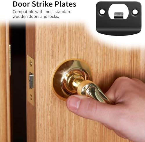 OMISTAR 12-Piece Stainless Steel Door Strike Plates for Home and Commercial Use