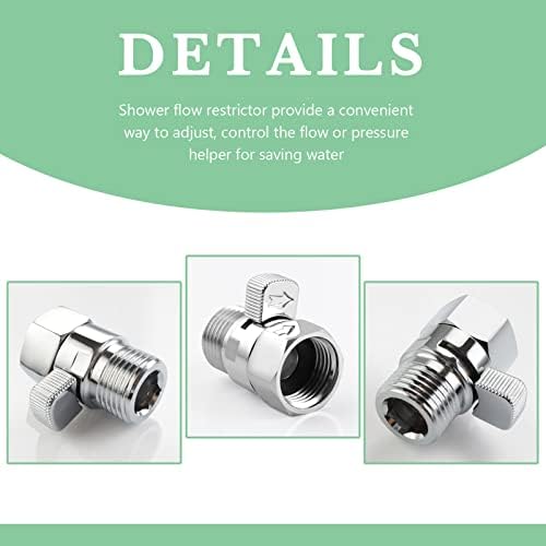 APLusee Chrome Shower Flow Control Valve with On Off Switch