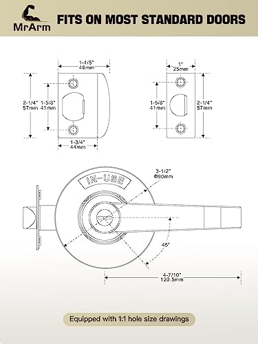 Privacy-V Door Handle for Commercial Restrooms