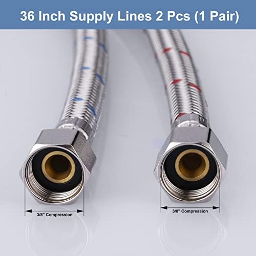 Sturdy Stainless Steel Faucet Hose for Kitchen Bathroom Sink Connections