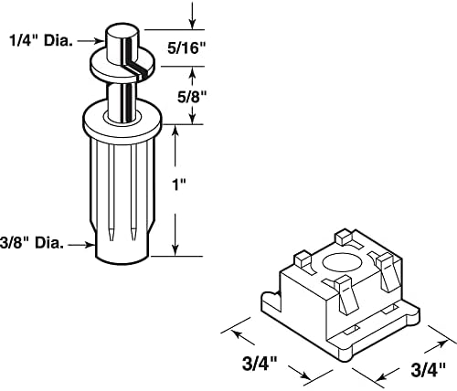 Get the PRIME-LINE 7282 Bi-Fold Door Top Guide Set 2-Piece Base Top Guide for 38 In Doors in a Single Purchase