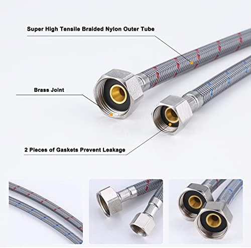 arcora 72inch 38 faucet hoses safe durable