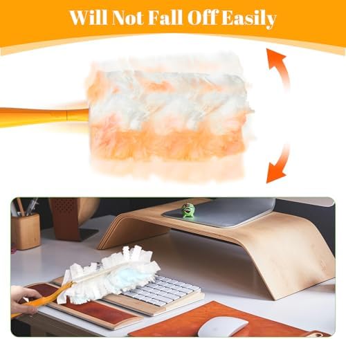 100 Extendable Swiffer Duster Handle Set 3-Piece Replacement 100 Pure Orange