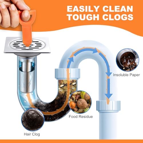 QUIUMES Drain Snakes Kit - 4-Pack 20-inch Length