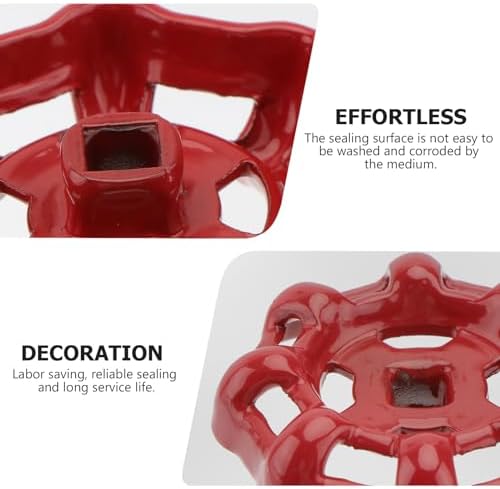 UTECHNOVO Square Faucet Handle Red - Outdoor Faucet Replacement with Stable Design