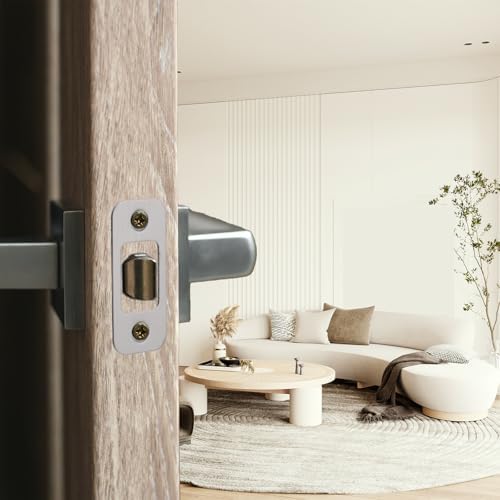 Easy Installation High-Grade Door Lock Plate Kit 2Pack Deadbolt Strike Plate with Screws for Heavy-Duty Doors