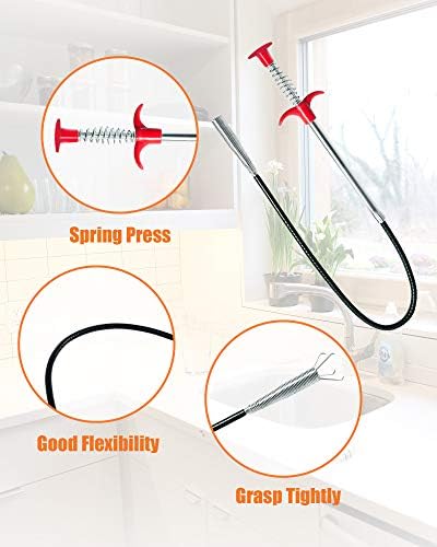 7pcs 25in 24in Drain Clog Remover Tools hair cleaner