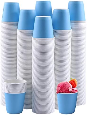 Turbo Bee 600 Pack 3 oz Disposable Cups Blue for HotCold Beverages Mouthwash