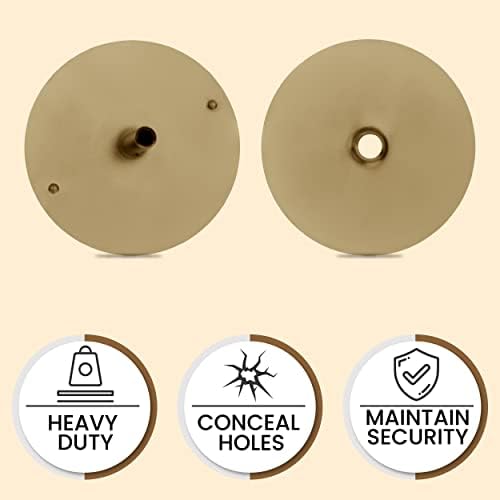 8-Piece 2171-3 Door Hole Cover Steel Plate Brass Finishing