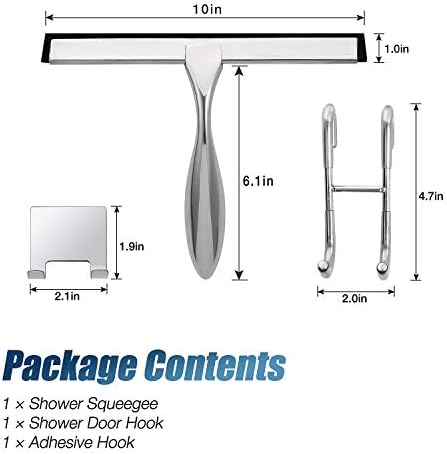 Simtive 10-Inch shower squeegee set - Clean shower glass doors in style