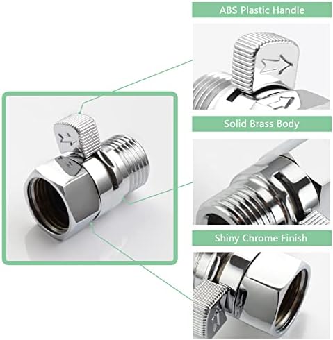 APLusee Chrome Shower Flow Control Valve with On Off Switch