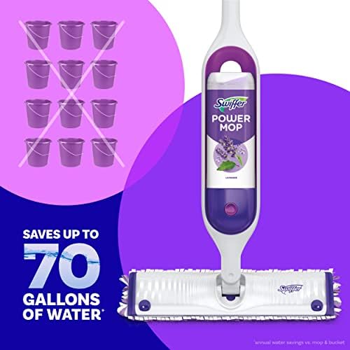 Swiffer PowerMop Floor Cleaner Refill Pack 5 Pads 1 Lavender Solution