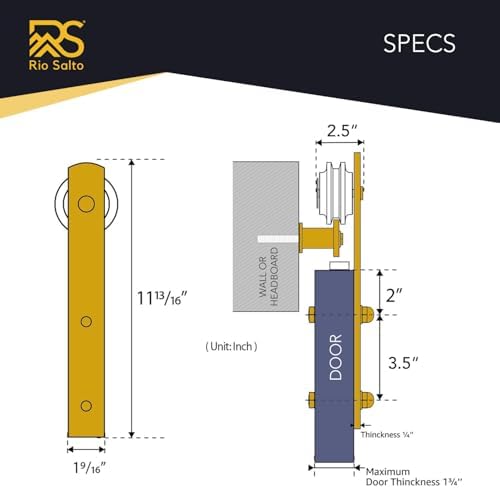 Adjustable Barn Door Hardware Kit