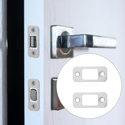 Easy Installation High-Grade Door Lock Plate Kit 2Pack Deadbolt Strike Plate with Screws for Heavy-Duty Doors