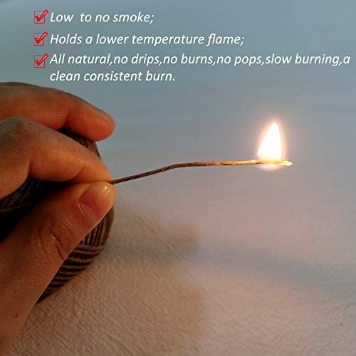 Organic Hemp Candle Wick with Natural Beeswax Coating