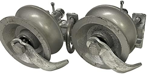 Rear Pipe Track Wheels - Sourdough Gate Hardware