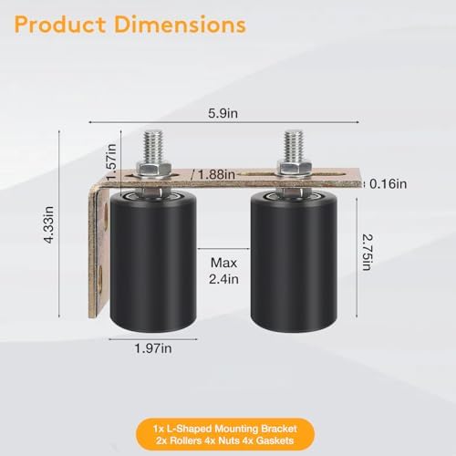 Durable Universal Gate Roller with Easy Installation
