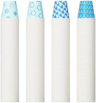 JOLLY PARTY 500Pack 3 oz Paper Cups with Blue Pattern