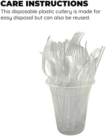 Sturdy Party Flatware 48 disposable plastic cutlery set for celebrations
