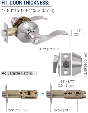10-Piece Front Door Lever Lockset Set