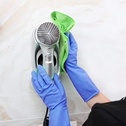 Bamllum Rubber Dishwashing Gloves - 4 Pairs Reusable Colorful Kitchen Cleaning Gloves