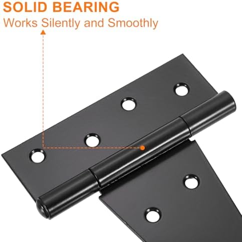 T-strap Door Hinges Black