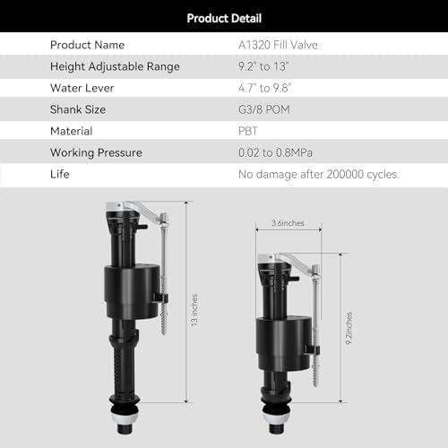 RT Toilet Fill Valve - Stop the Siphon Enhance Efficiency Preserve Privacy girls