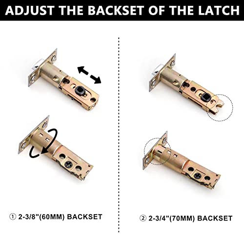 NeuType Front Door Handle Set - Heavy Duty Door Lock for Standard Doors