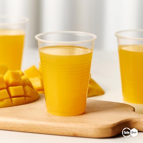 Turbo Bee 500-Pack 9oz Disposable Plastic Cups - Heat-Resistant Leak-Proof and Food Safe for Schools Offices and More