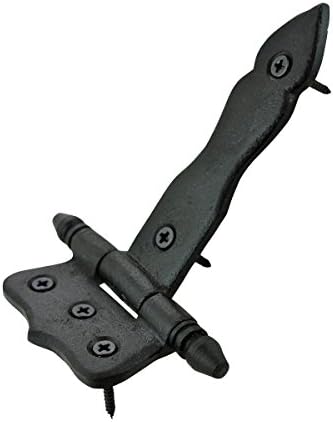 Sturdy Black T-Strap Hinge by Renovators Supply Manufacturing