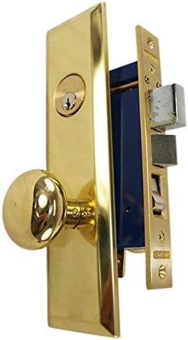 Marks Metro 114A3 Left-Hand Heavy Duty mortise lockset with Polished Brass Finish