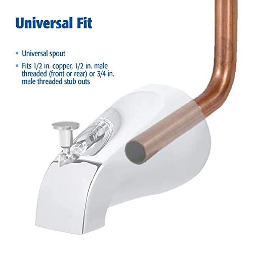 Plumb Pak Bathtub Spout with Diverter Polished Chrome