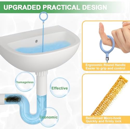 EastLink 50-Inch Sink Snake Drain Clog Remover