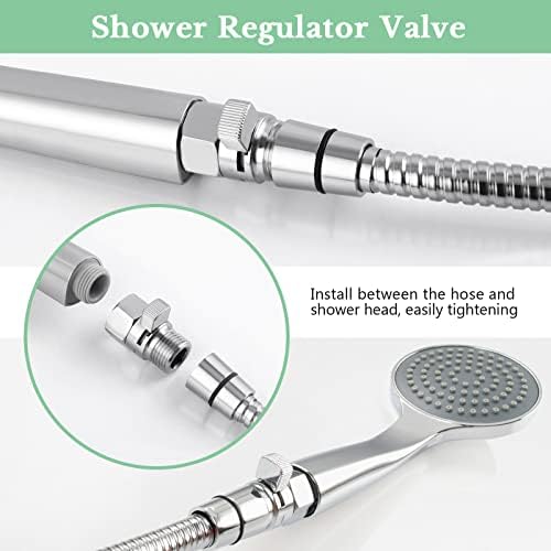 APLusee Chrome Shower Flow Control Valve with On Off Switch