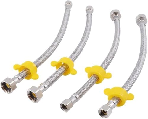 Premium 24-Inch Stainless Steel Bathroom Kitchen Faucet Connectors