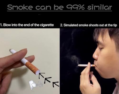 Clezen 2 Lengthy Cigarette Holders 4 Fake Puff cigarettes for Halloween Women Costumes