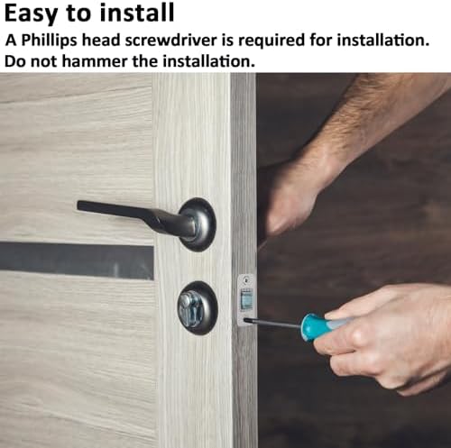 Easy Installation High-Grade Door Lock Plate Kit 2Pack Deadbolt Strike Plate with Screws for Heavy-Duty Doors