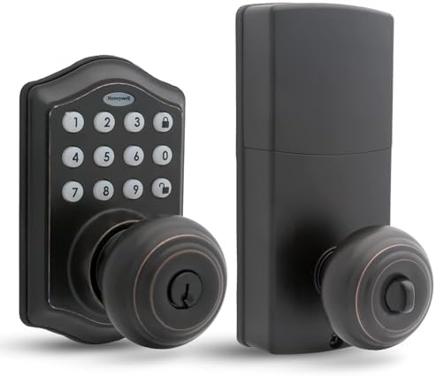 Honeywell Smart Keypad Door Lock with 50 Codes Oil Rubbed Bronze 65x88x9 in