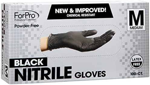 Professional Nitrile Gloves - Set of 100 Chemical-Resistant Powder-Free