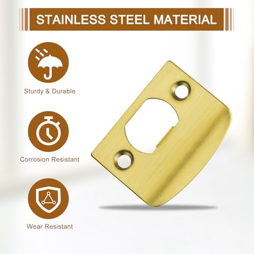 Sturdy Stainless Steel Door Strike Plate for Enhanced Home Security