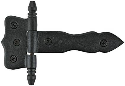 Sturdy Black T-Strap Hinge by Renovators Supply Manufacturing