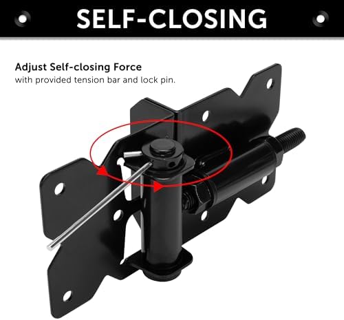 Adjustable 4-Piece Gate Hinges for wood vinyl fences