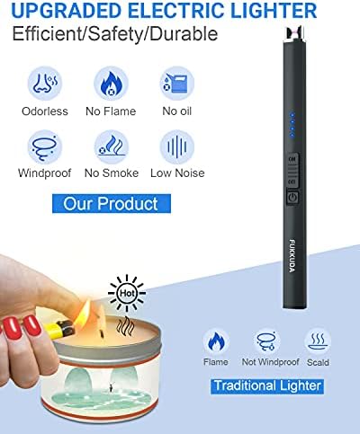 FUKKUDA - Rechargeable Flameless Candle Lighter Windproof Auto-Off