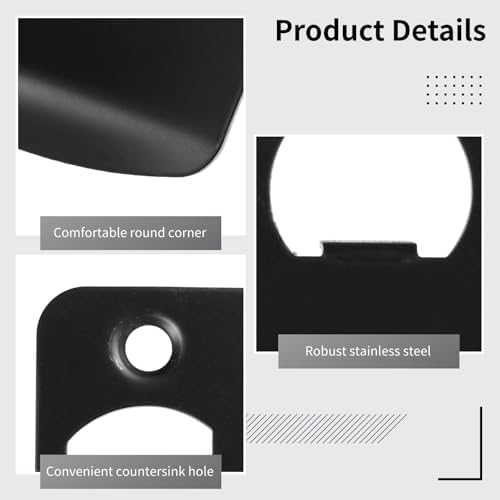 OMISTAR 12-Piece Stainless Steel Door Strike Plates for Home and Commercial Use
