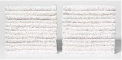 24-Piece Eco-Friendly Cotton Washcloths Soft amp Absorbent Machine Washable Bathroom amp Cleaning Purposes