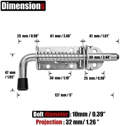 Secure 304 Stainless Steel Door Lock Pair