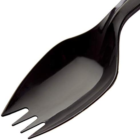 BPA-Free Black Disposable Sporks 250 Pk Recyclable Eco-Friendly and Kid-Safe 2-in-1 Utensils Built Strong to Last