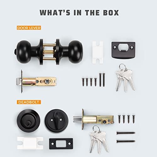 KNOBWELL Secure Front Door Knob Set for Home Commercial Use